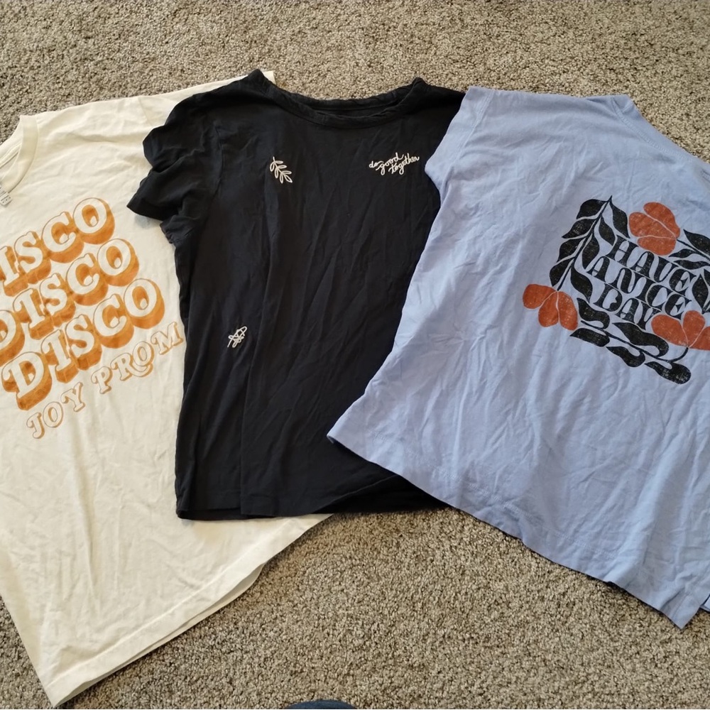 Disco Kids T-Shirt Set - Black, Cream, Blue